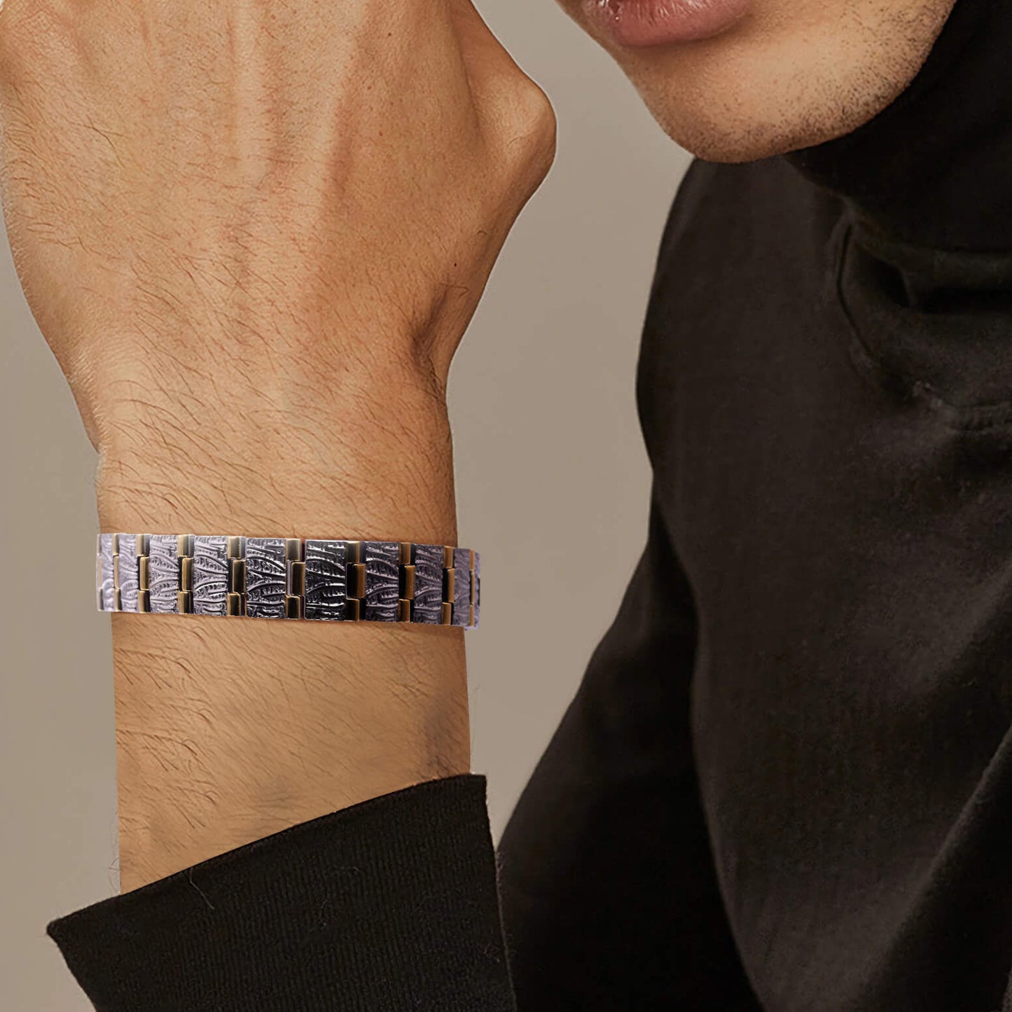 Advanced Double Strength 4 Element Magnetic Therapy Titanium Bracelet