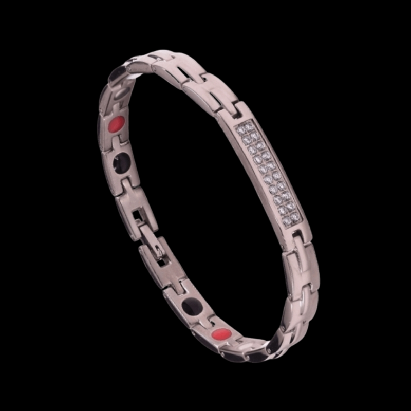 Premium Titanium Magnetic Therapy Silver Bracelet