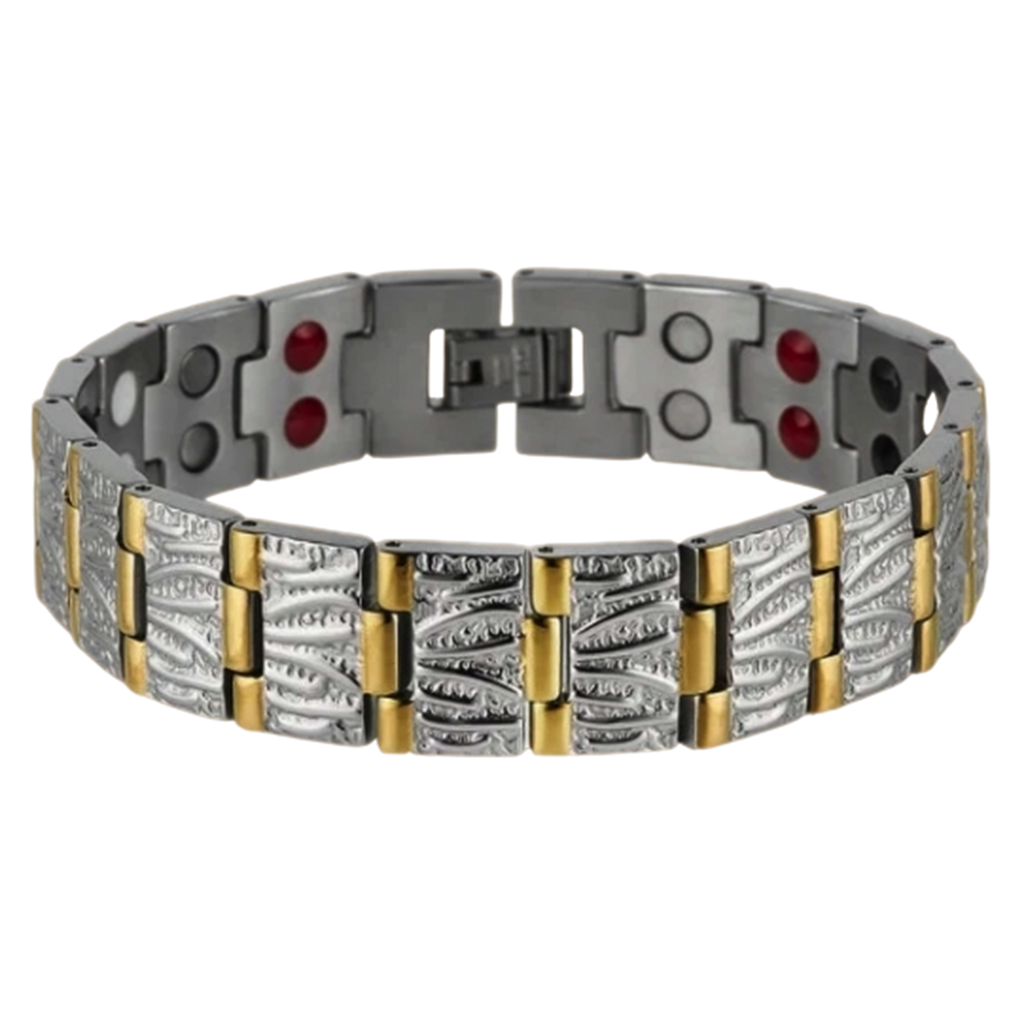 Advanced Double Strength 4 Element Magnetic Therapy Titanium Bracelet
