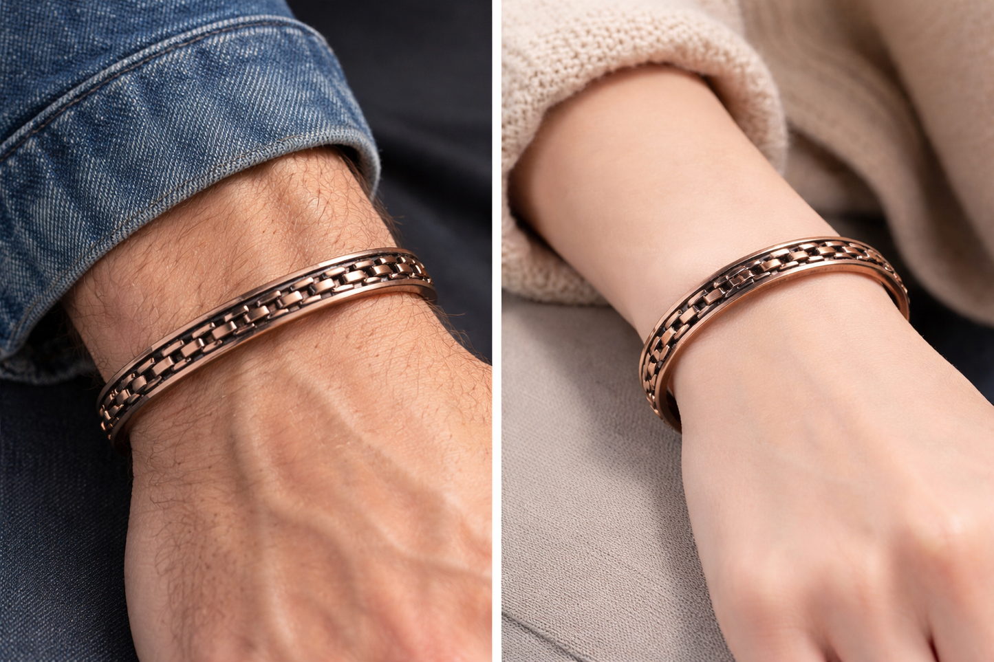 🎁 Pure Copper Therapy Magnetic Bracelet - Chain Link Design - Suit small Wrist (100% off)