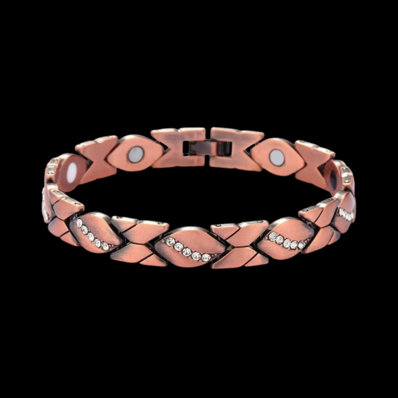 Copper Therapy Magnetic Bracelet - Zirconia Inlay
