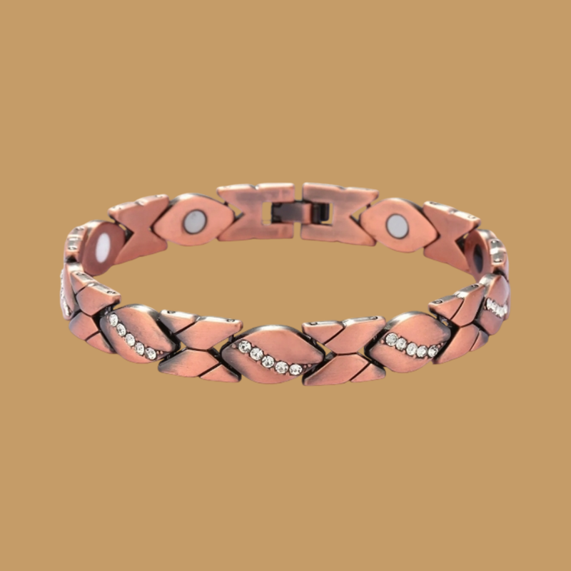 Copper Therapy Magnetic Bracelet - Zirconia Inlay
