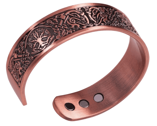 Tree of Life with Phoenix Copper Cuff - 9 Magnets