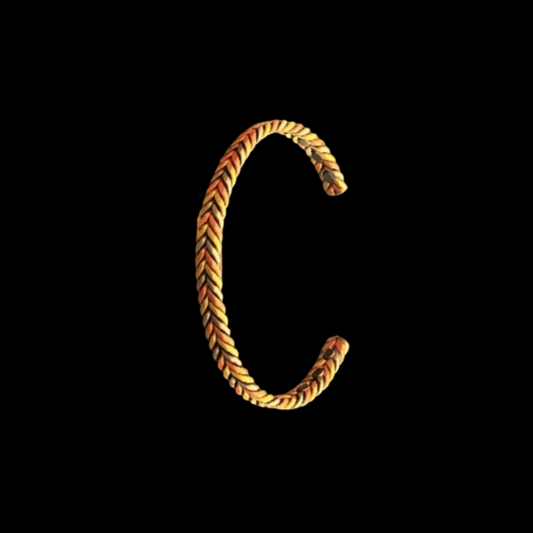 Tri-Tone Twist Copper Magnetic Bracelet