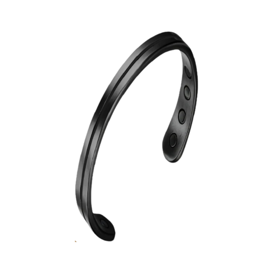 Titanium Sports Magnetic Therapy Bracelet - Black Strip
