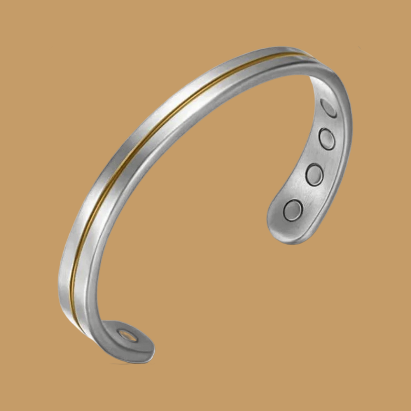 Titanium Sports Magnetic Therapy Bracelet - Coffee Strip