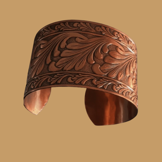 Vintage Copper Healing Cuff Bracelet