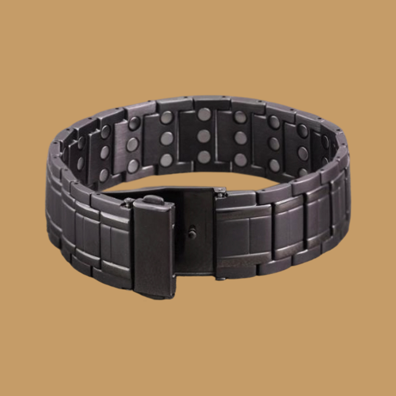 Men’s Triple Strength Gunmetal Magnetic Therapy Bracelet