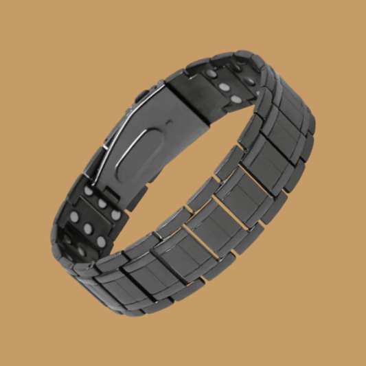 Men’s Triple Strength Gunmetal Magnetic Therapy Bracelet