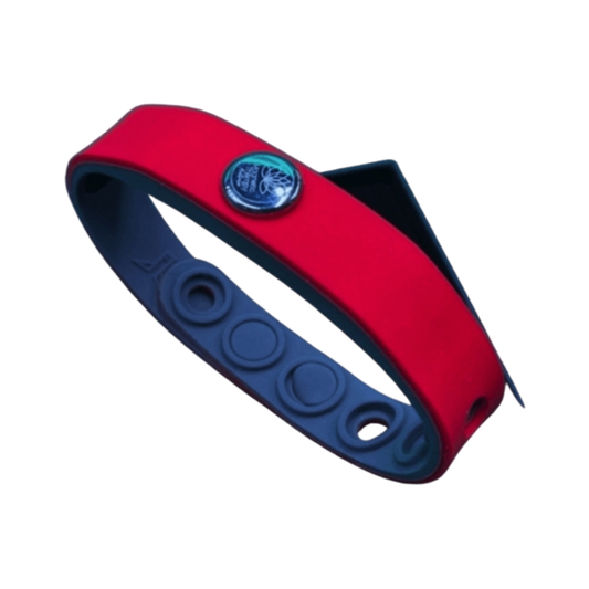 Sports Silicone Wristband with Negative Ion Technology Red