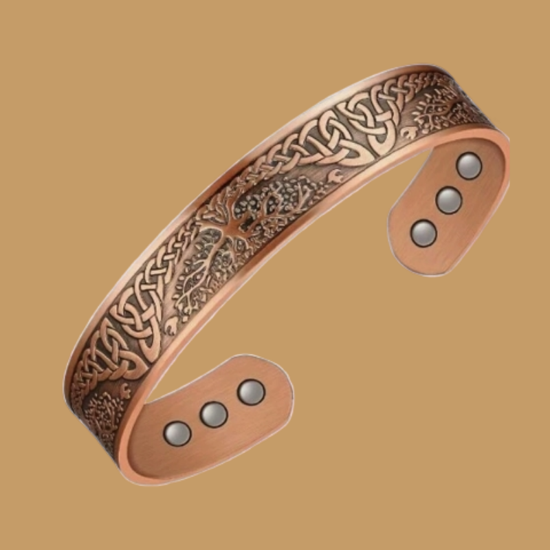 Pure Copper Tree of Life Magnetic Bracelet – 6 Magnets