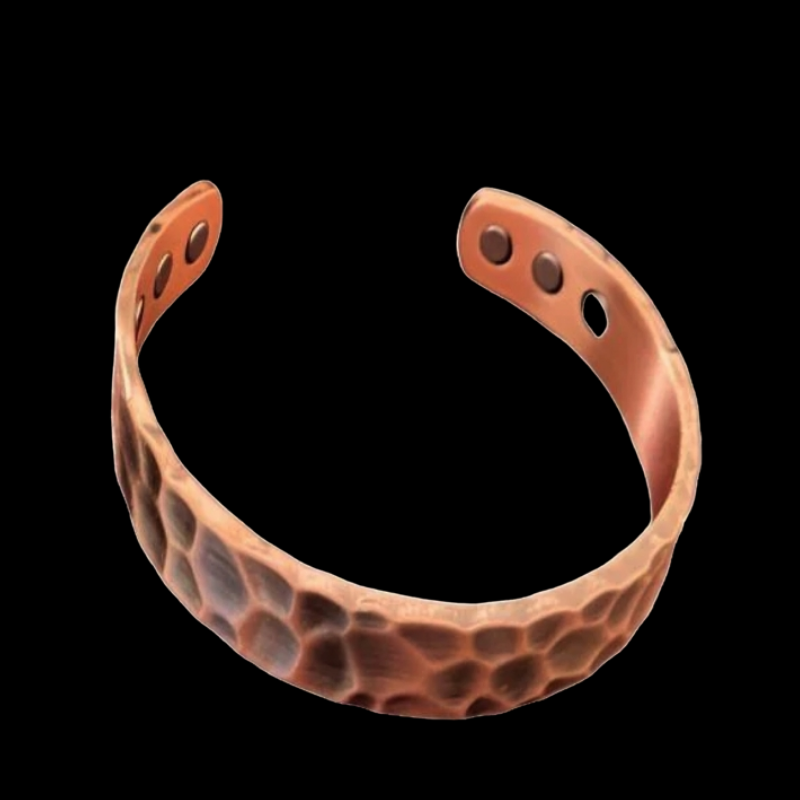 Rustic Pure Copper Cuff Magnetic Bracelet