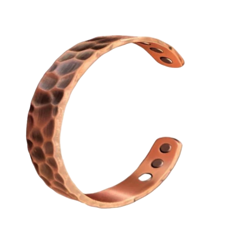 Handcrafted Hammered Pure Copper Cuff Bracelet