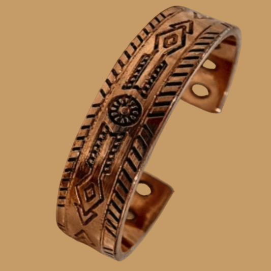 Old Charm Arrow Copper Magnetic Cuff