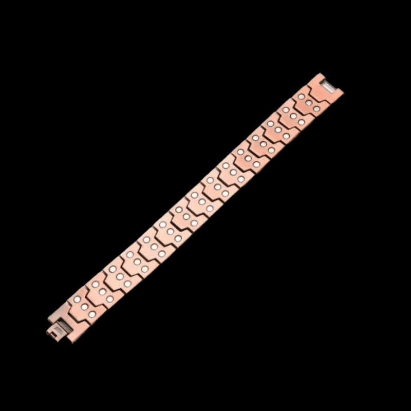 Chevron Woven Copper Magnetic Bracelet - Size Adjust Tool Provided