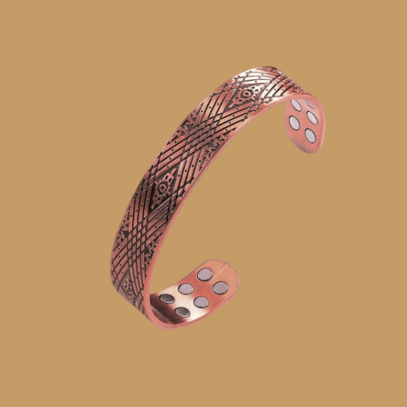 Harlequin Copper Magnetic Therapy Cuff Bracelet-18 MAGNETS