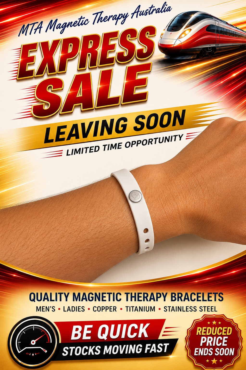 Sports Silicone Wristband with Negative Ion Technology Red