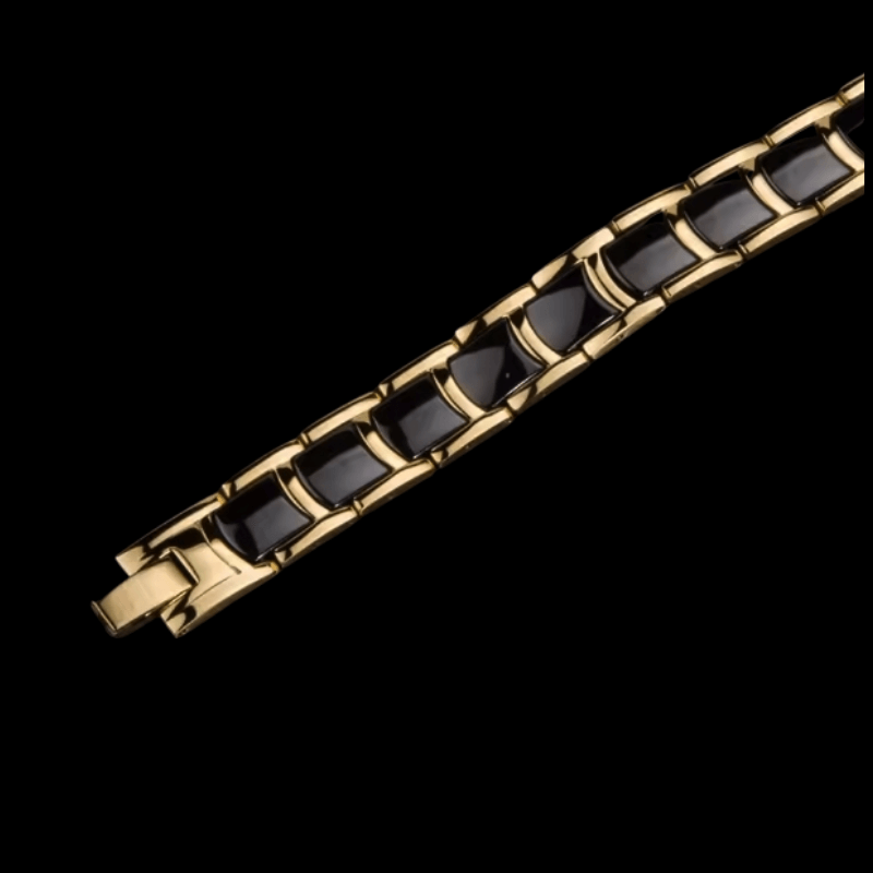 Polished Black Ceramic Magnetic Therapy Healing