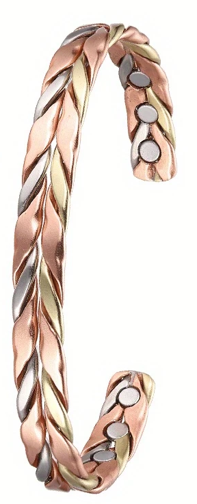 Magnetic Therapy Copper 3 Tone bangle