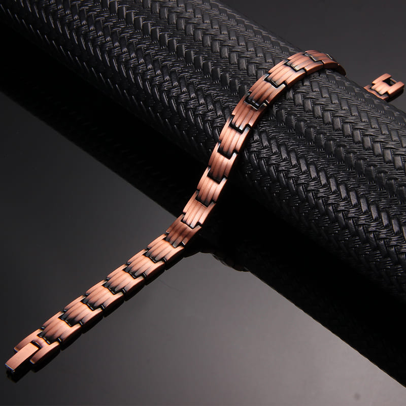 Toned Copper 9mm Band Double Strength Magnetic Bracelet