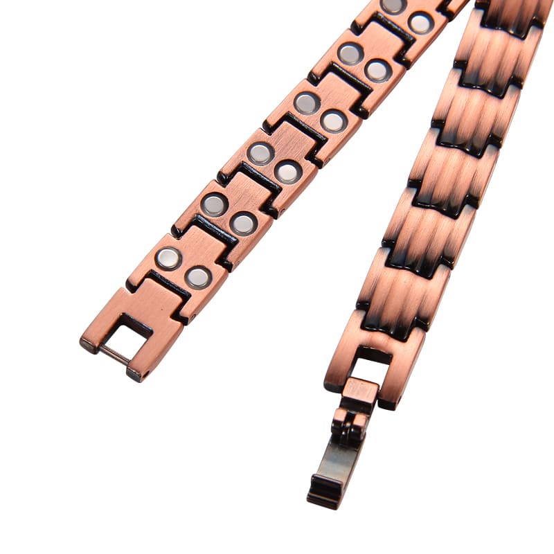 Pure Copper 9mm Sports Band Double Strength Magnetic Therapy Bracelet