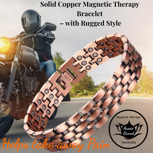 Copper Therapy Magnetic Bracelet – Powered by 3 Strength magnets