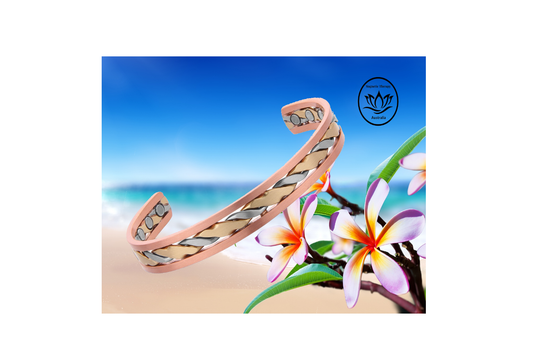 Copper Therapy Magnetic Natural Healing Bracelet - Gold Silver Tone
