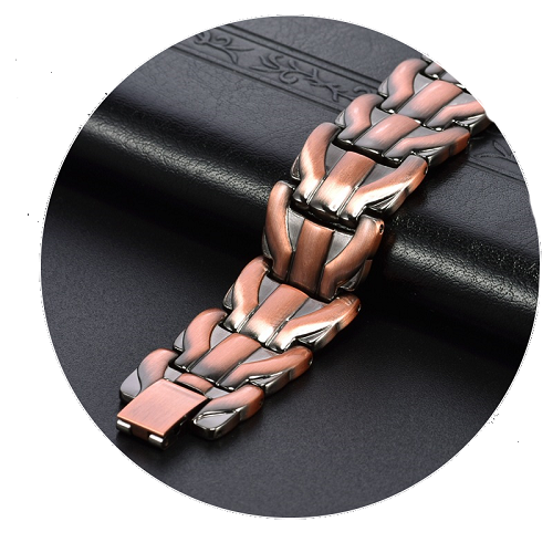 Rugged Man Pure Copper Dual Row Magnetic Therapy Bracelet