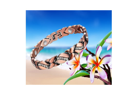 Copper Therapy Magnetic Bracelet - Zirconia Inlay