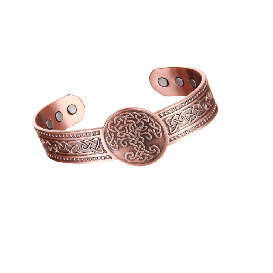 Tree of Life Celtic Style Magnetic Copper Bracelet