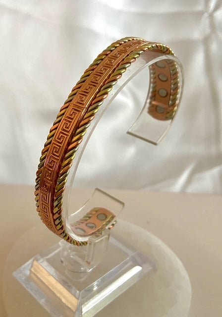 Pure Copper Greek Key Magnetic Therapy Bracelet
