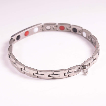 Luxe Magnetic Therapy Silver Bracelet