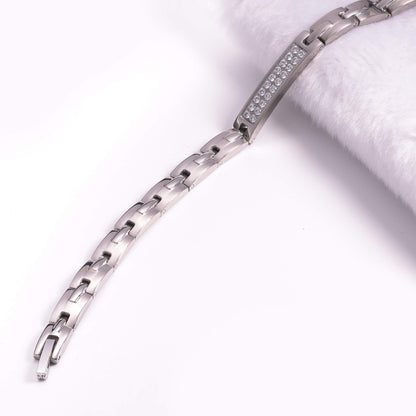 Luxe Magnetic Therapy Silver Bracelet