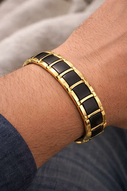 Polished Ceramic Magnetic Therapy Bracelet Advanced 4 in 1 Healing