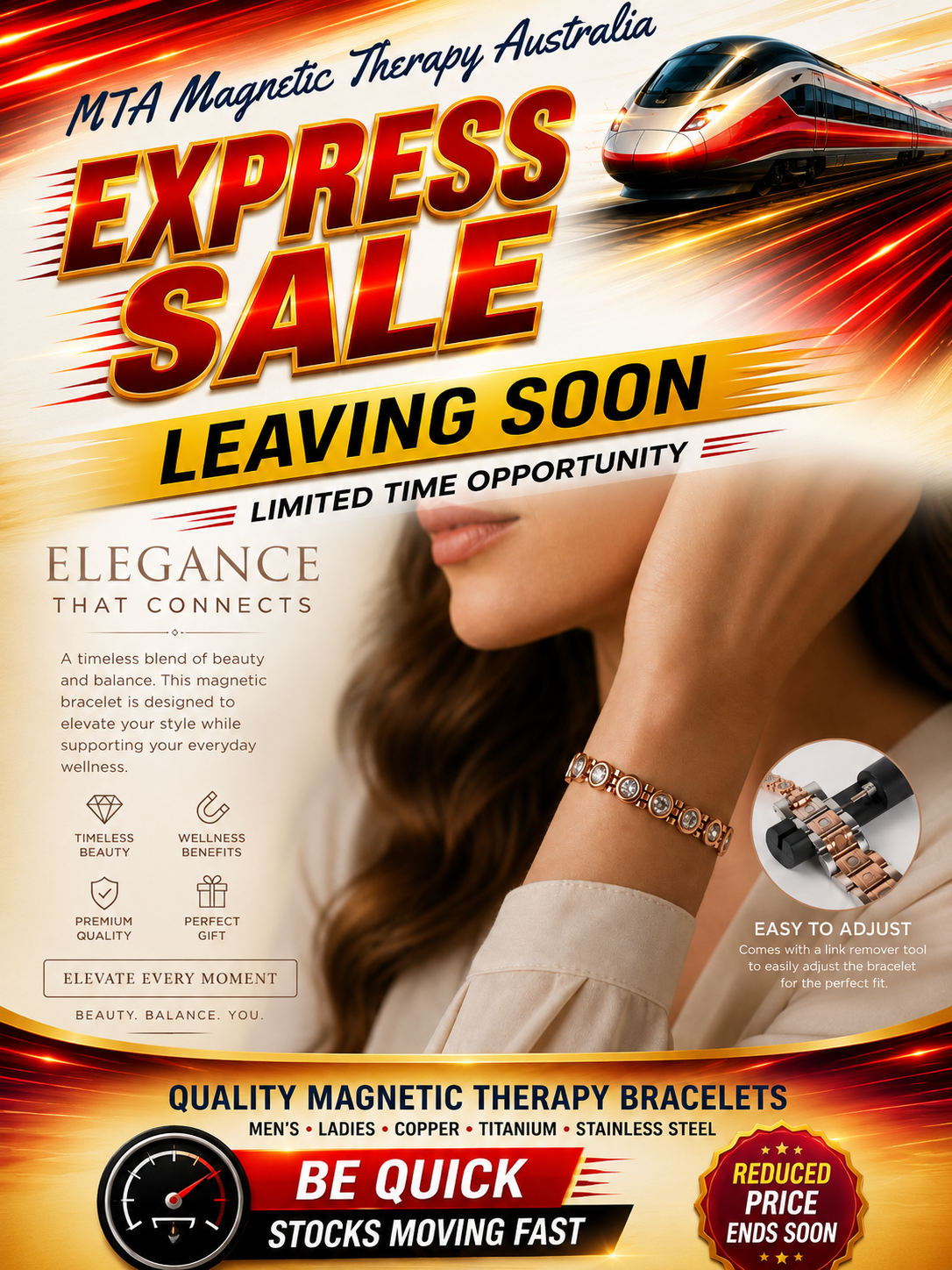 Classic Pure Copper Magnetic Therapy Fashion Health Bracelet