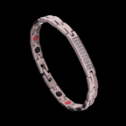 Premium Titanium Magnetic Therapy Silver Bracelet