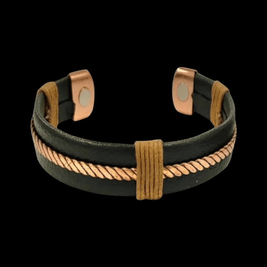 🎁 Leather Style Magnetic Therapy Cuff (100% off)