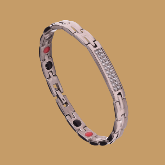Premium Titanium Magnetic Therapy Silver Bracelet
