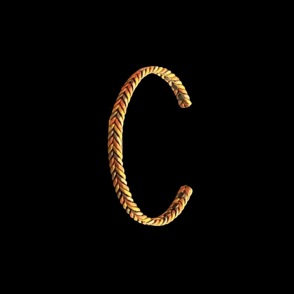 Tri-Tone Twist Copper Magnetic Bracelet