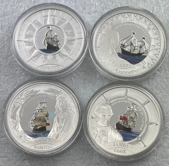 2006 Great Maritime Explorers of Australia $1 Silver Proof Coin 4 x 1oz-No.370 of 1606