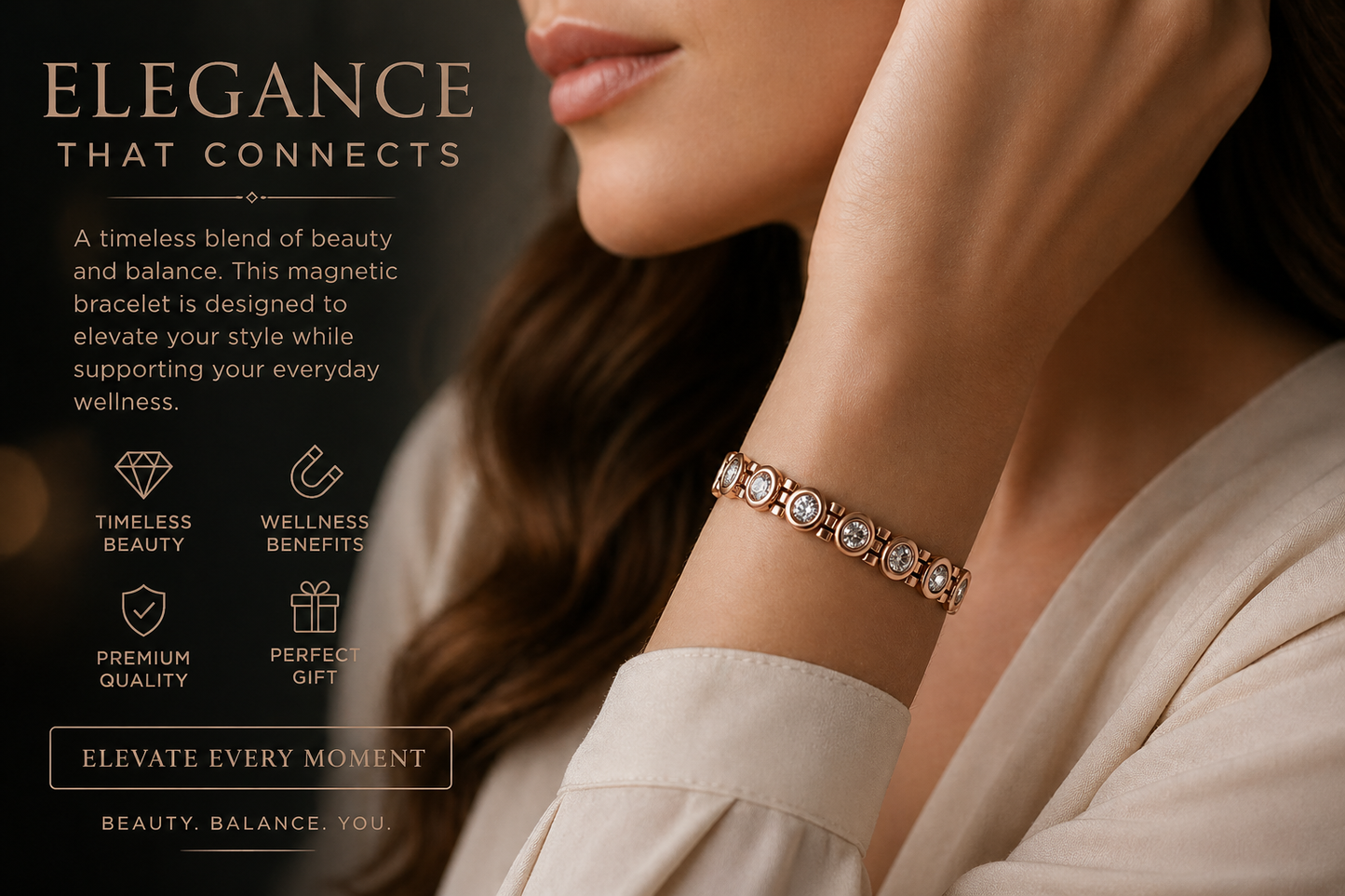 Classic Pure Copper Magnetic Therapy Fashion Health Bracelet