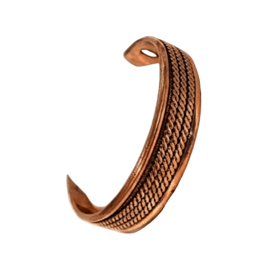 Copper Magnetic Cuff Bracelet - Braid Design