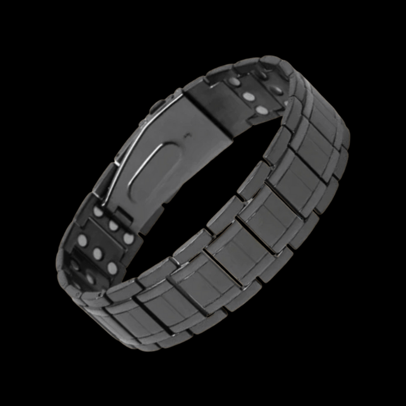 Men’s Triple Strength Gunmetal Magnetic Therapy Bracelet