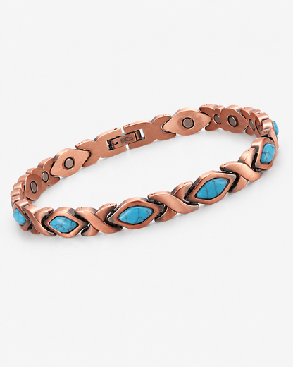 Turquoise Pure Copper 4-in-1 Wellness Bracelet