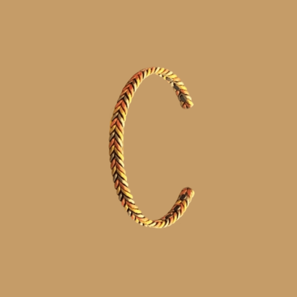 Tri-Tone Twist Copper Magnetic Bracelet