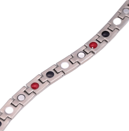 Titanium Silver & Gold 4-in-1 Element Magnetic Bracelet