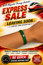 Sports Silicone Wristband with Negative Ion Technology Red