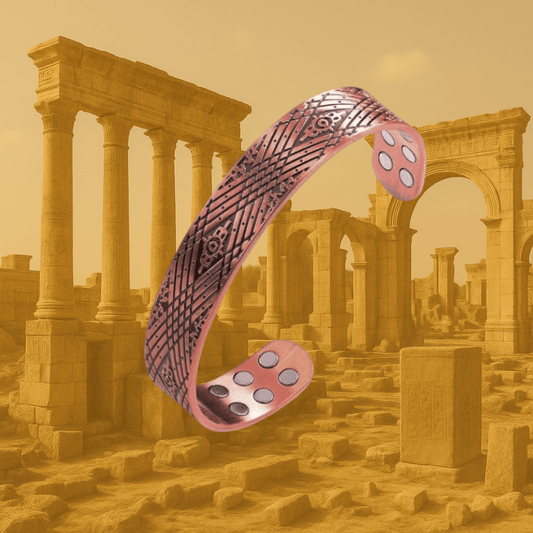 Harlequin Copper Magnetic Therapy Cuff Bracelet