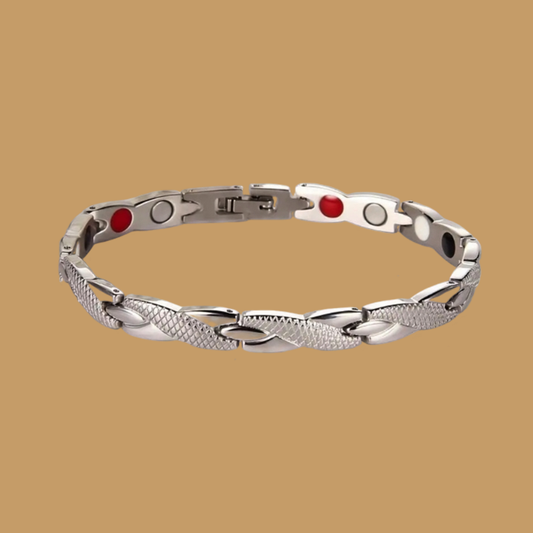 Therapeutic Magnetic Healing Bracelet Silver