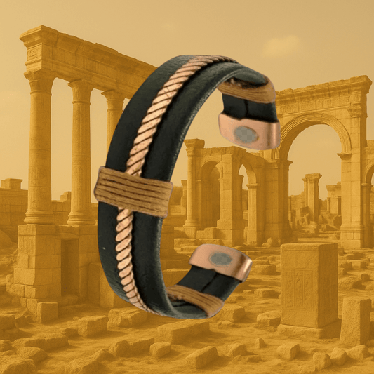 Men's Leather Style Magnetic Therapy Cuff